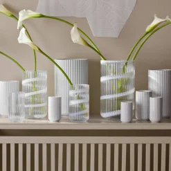 Swirl vase 15,5 cm, hvit