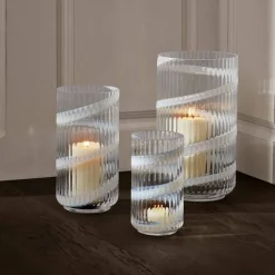 Swirl vase 15,5 cm, hvit