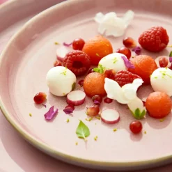 Tallerken Gastro 27 cm grå/rosa Bit