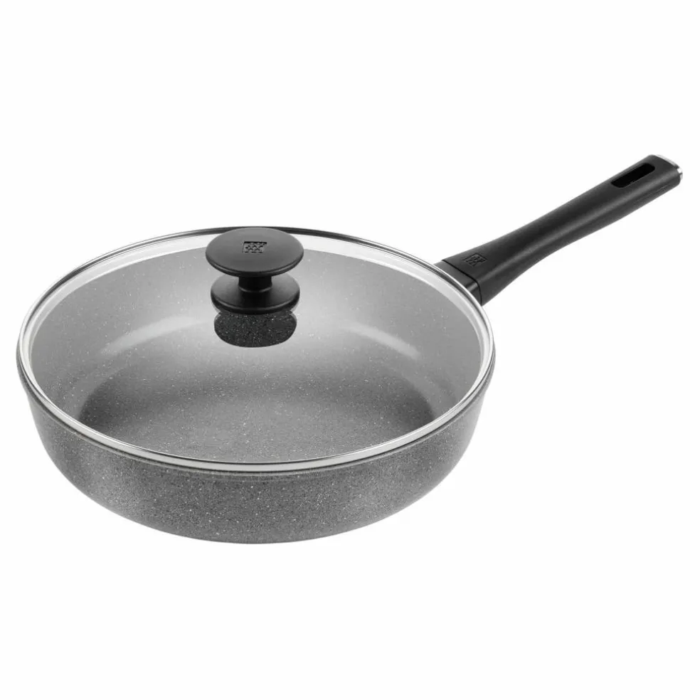 Terreno Plus traktørpanne med glasslokk 28 cm, aluminium