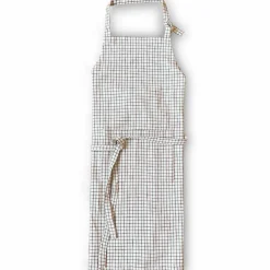 Textiles Garn forkle, blå/hvit