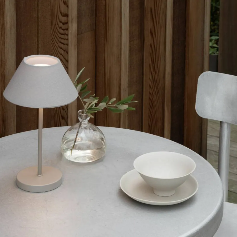 Teya bærbar bordlampe, warm grey