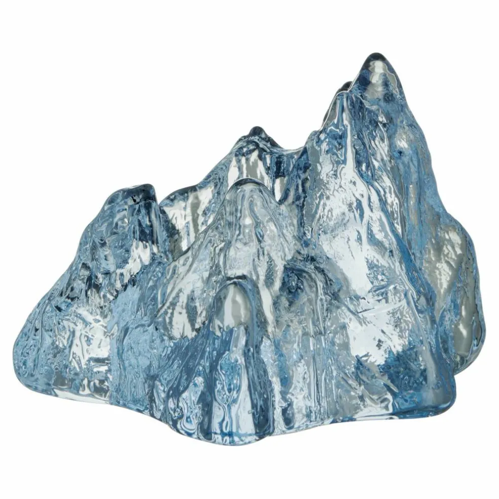 The Rock telysholder 9,1 cm, isblå
