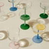 Tint coupéglass 2-pakning, klar/jade/lyseblå