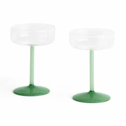 Tint coupéglass 2-pakning, klar/lys jadegrønn/mørk jadegrønn