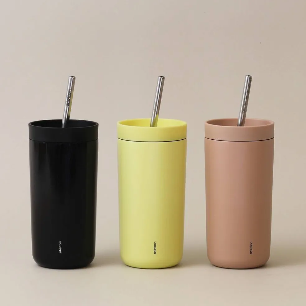 To Go Sip termokopp med sugerør 40 cl, svart