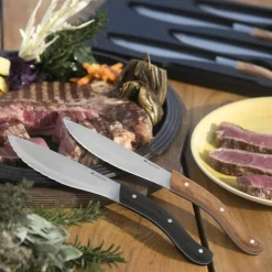 Tomahawk biffknivsett 4 stk, mørkt tre