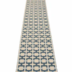 Tom teppe 300 x 70 cm, ocean blue/cream/fog