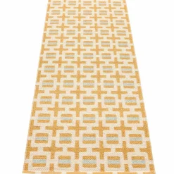 Tom teppe 180 x 70 cm, ochre/cream/sage