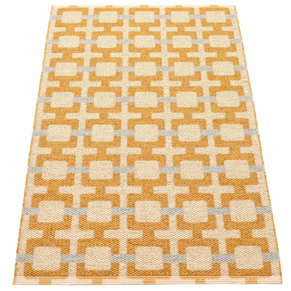 Tom teppe 120 x 70 cm, ochre/cream/sage