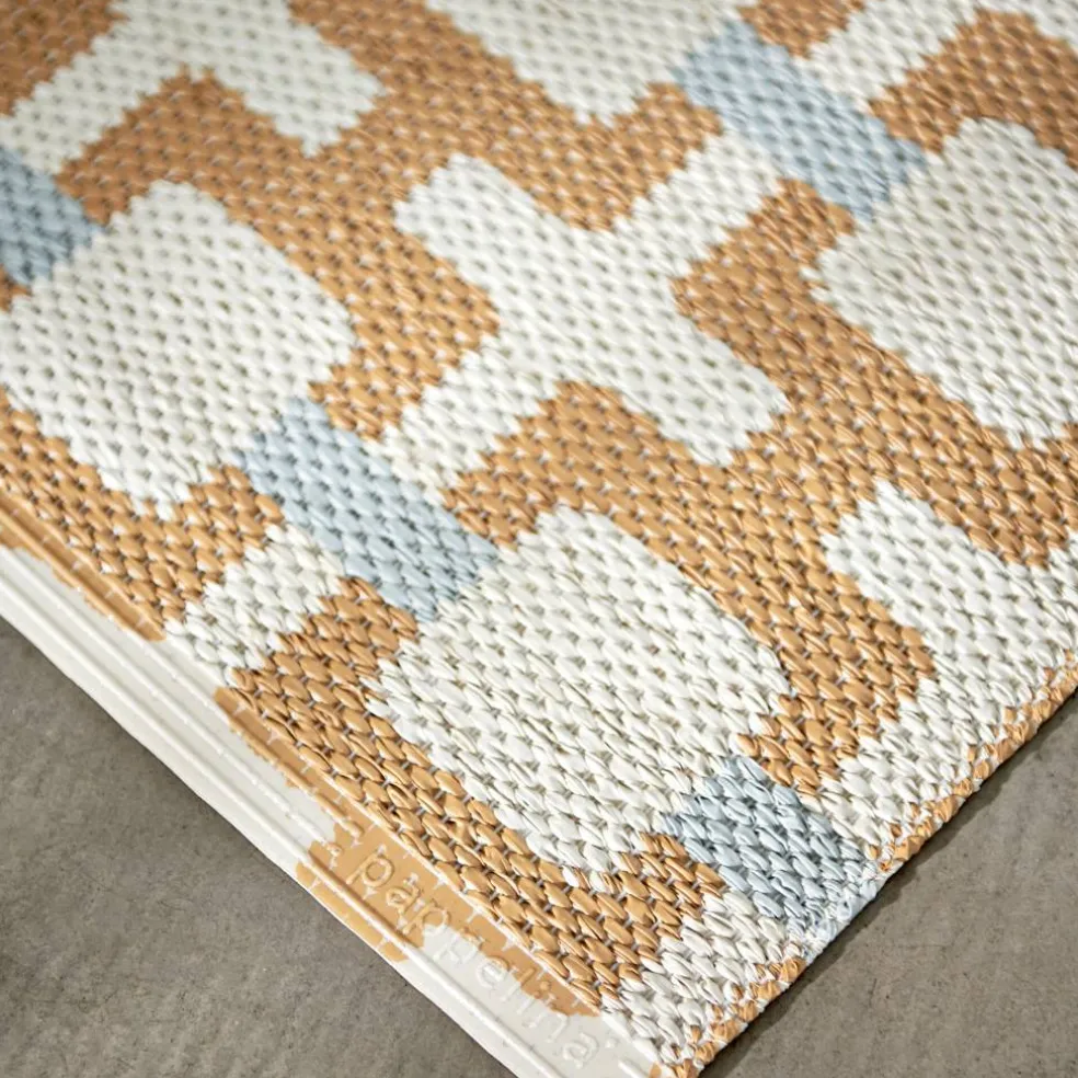 Tom teppe 120 x 70 cm, ochre/cream/sage