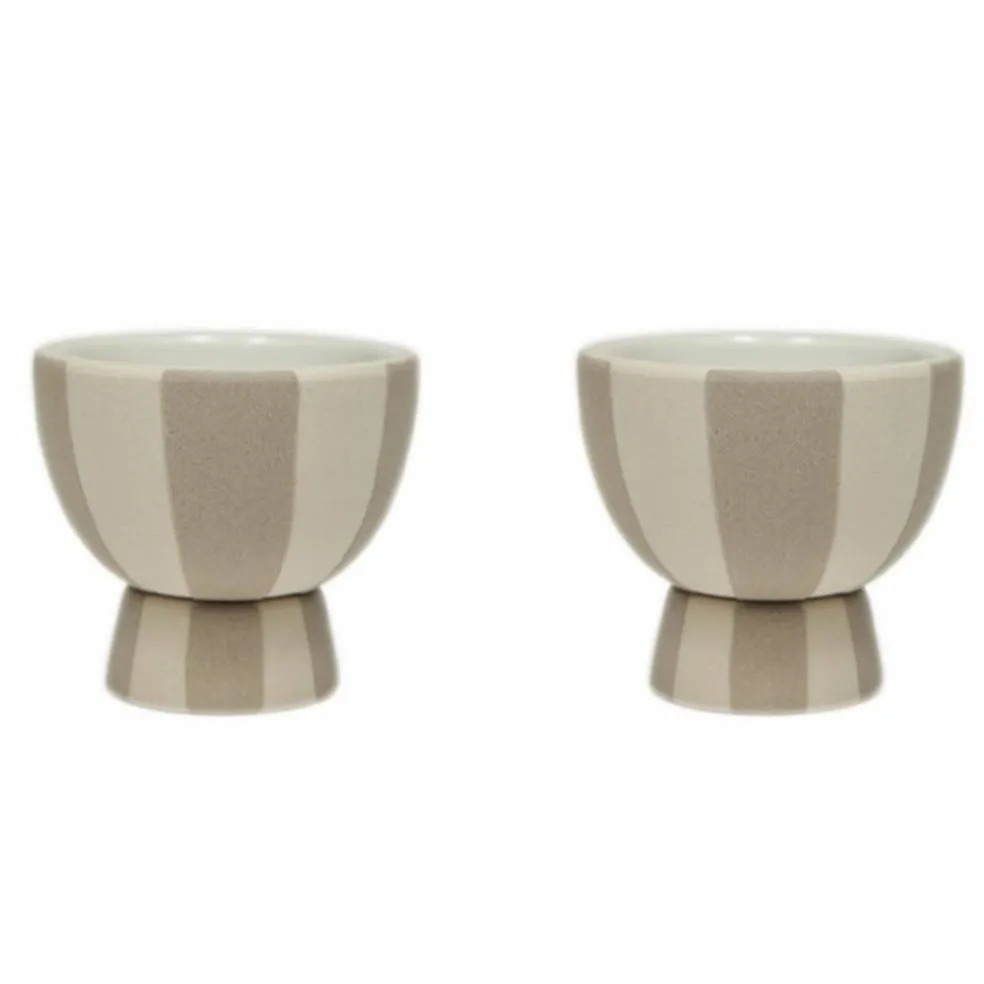 Toppu eggeglass 2 stk, clay