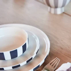 Toppu skål liten Ø13, hvit/svart