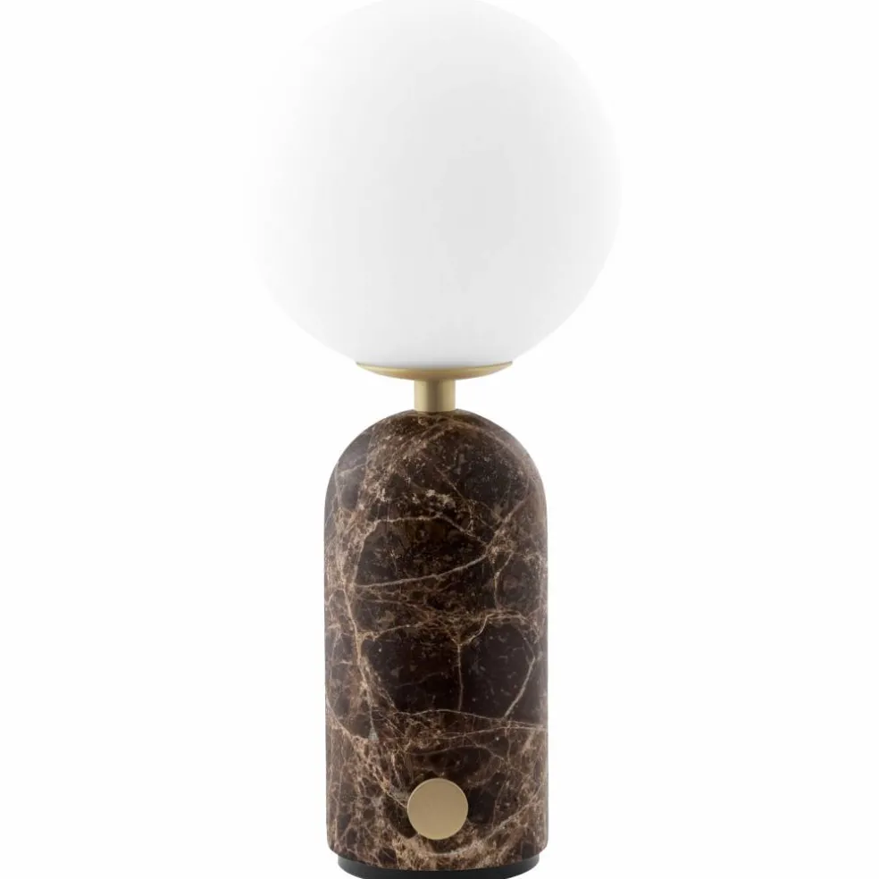 Torrano bærbar bordlampe, beige travertine