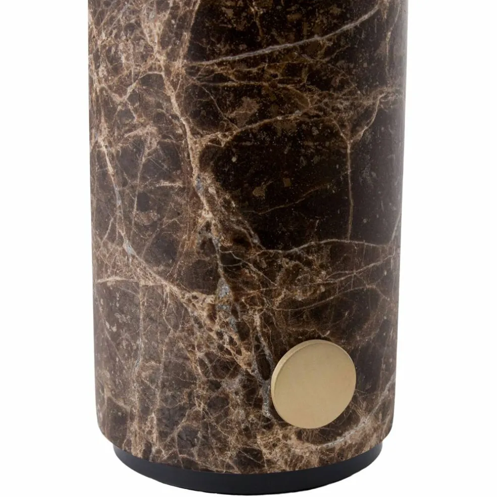 Torrano bærbar bordlampe, beige travertine