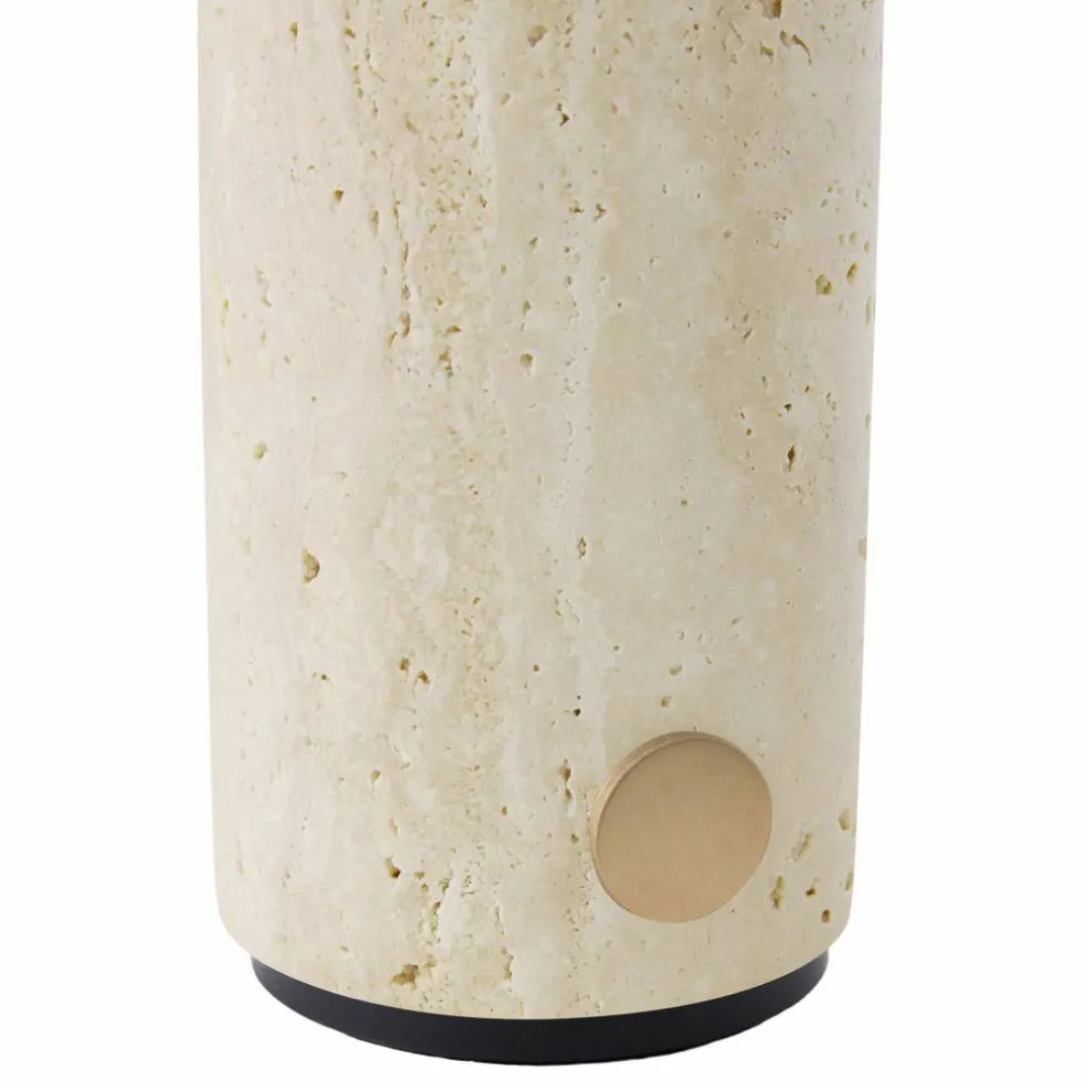 Torrano bærbar bordlampe, beige travertine