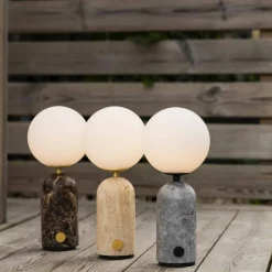Torrano bærbar bordlampe, brown marble