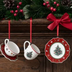 Toy's Delight julepynt servise 3 deler, rød