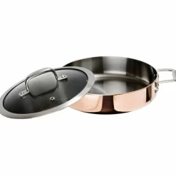 Traktørform Kobber med Glasslokk 26 cm