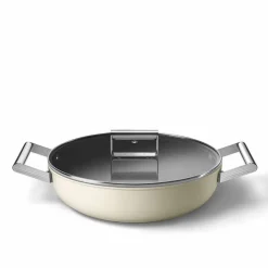 Traktørpanne 28 cm, creme