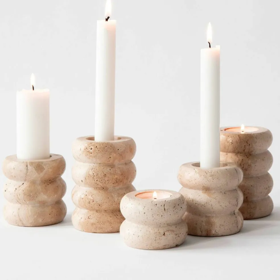 Travertine lysestake, large
