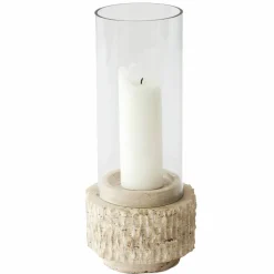 Travertine lysholder 13x13 cm