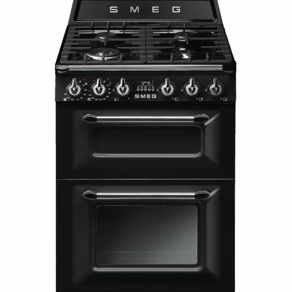 TR62BL Victoria Gasskomfyr med 2 Ovner 60 cm, svart