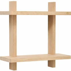 Treat hylle double 34 × 12 cm, eik
