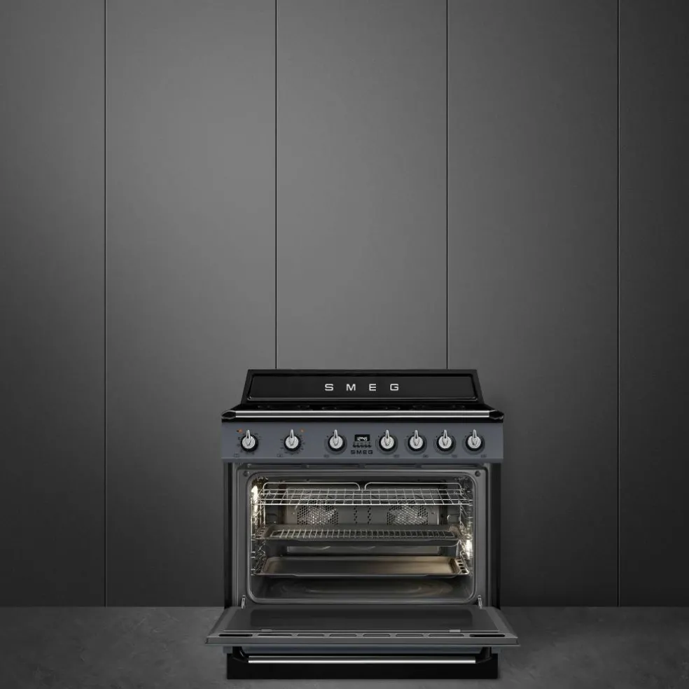 TR90IPBL Victoria induksjonskomfyr med pyrolyse 90 cm, svart