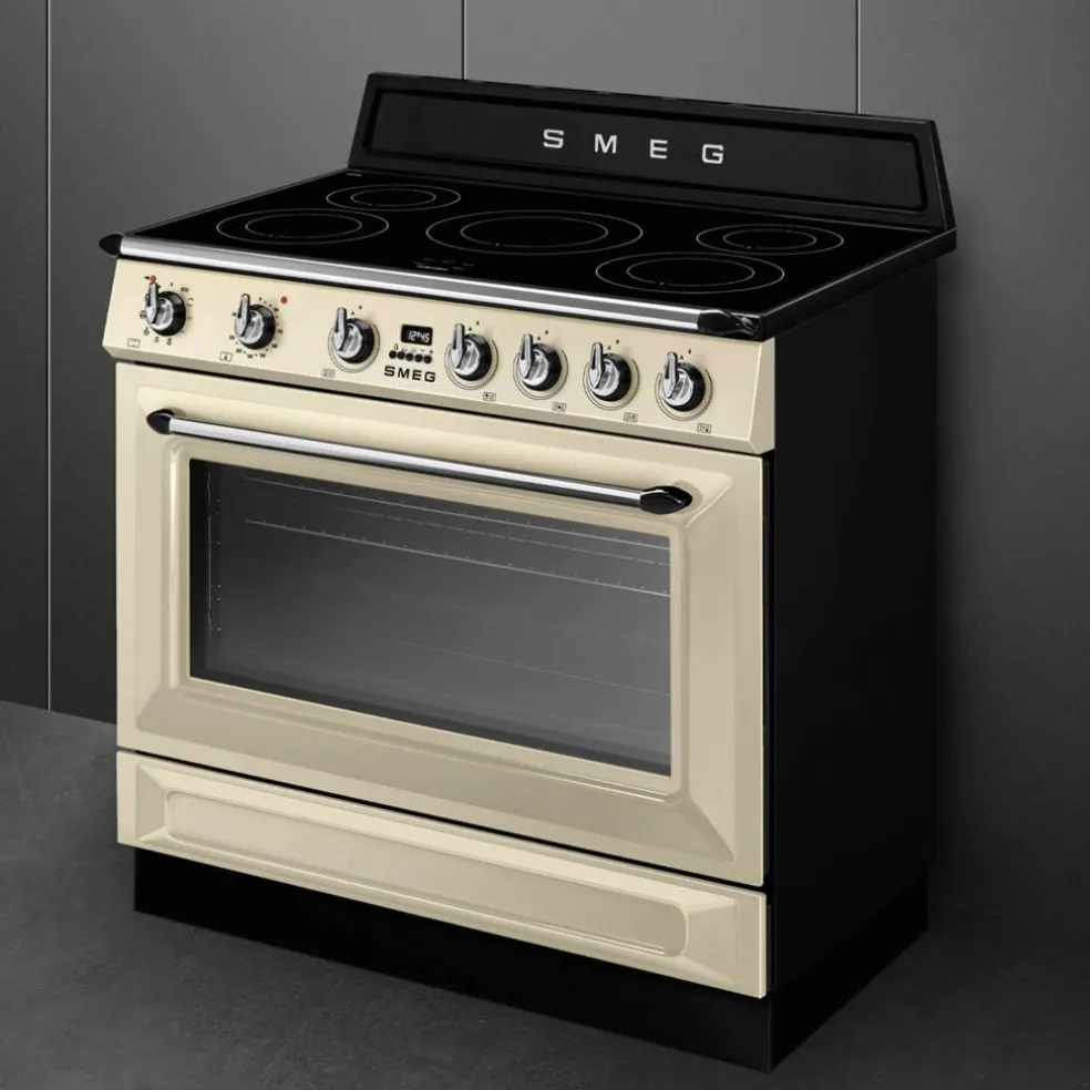 TR90IPP Victoria induksjonskomfyr med pyrolyse 90 cm, creme
