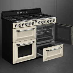TR4110X-1 Victoria gasskomfyr med 3 ovner 110 cm, rustfritt stål