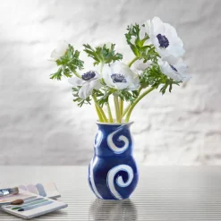 Tulle vase 13 cm, blå