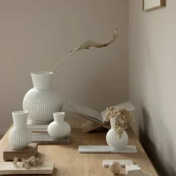 Tura vase, 18 cm, hvid