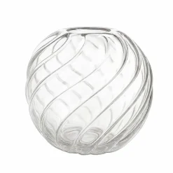 Twist Ball vase 20 cm, forest green
