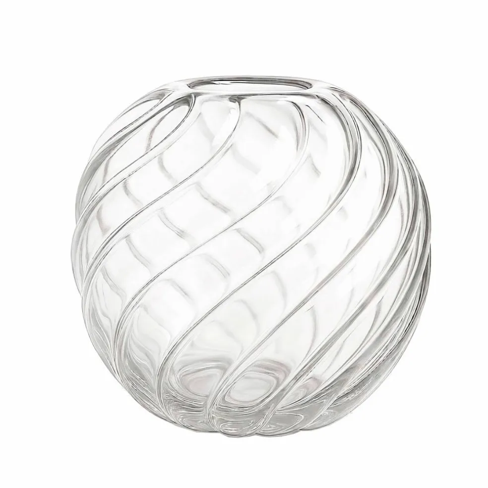 Twist Ball vase 20 cm, klar