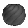 Twist Ball vase 20 cm, svart