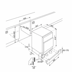 U8F082DE1 integrert fryser 82 cm
