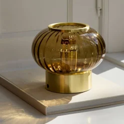 Urc bærbar bordlampe 19 cm, amber