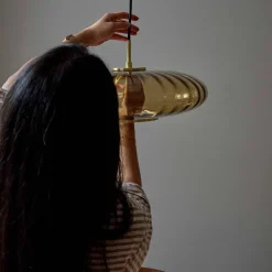 Urc taklampe 26 cm, amber