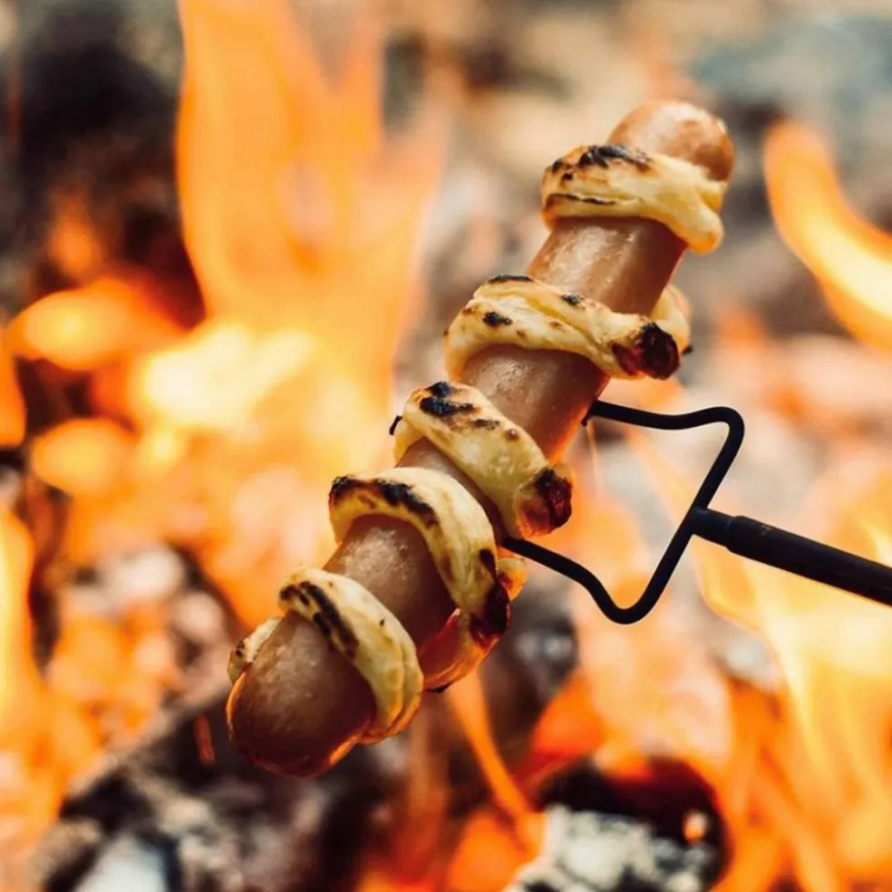 Uttrekkbar grillpinne