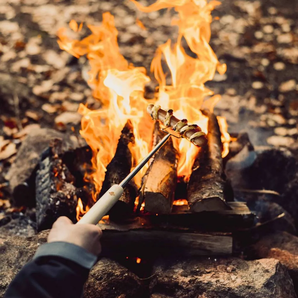 Uttrekkbar grillpinne