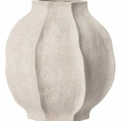 Vase steintøy 24 cm, naturhvit