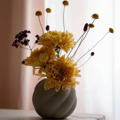 Vase Twist Ball 12 cm, svart