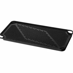 Vendbar grillplate 46 x 23 cm, aluminium