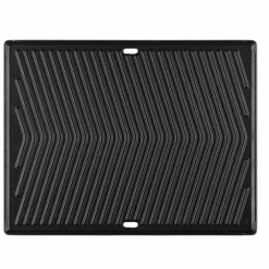 Vendbar grillplate 35 x 45,5 cm, støpejern