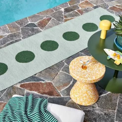 Vera Pop teppe 70 × 280 cm, leaf/misty mint
