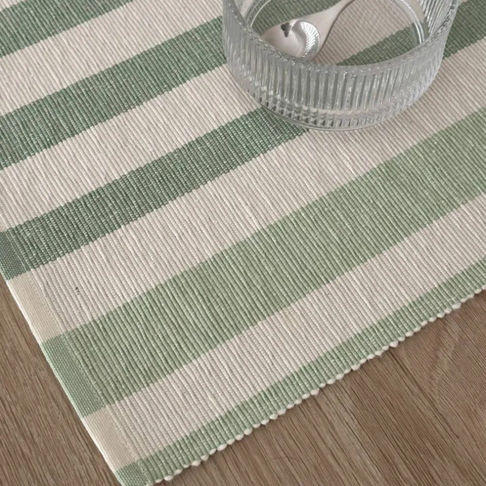 Vibeke Klint bordbrikke 33 x 48 cm, brede linjer, rød