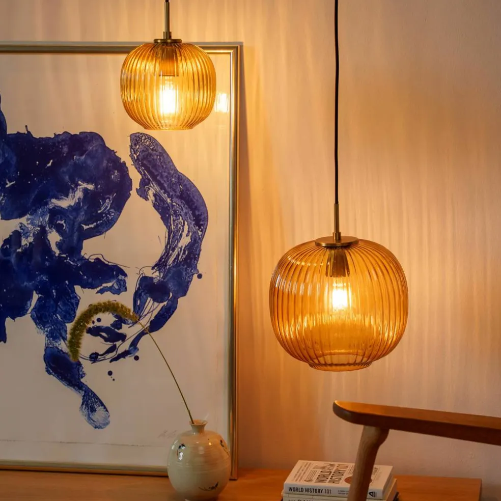 Vibra taklampe 26 cm, amber