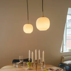 Vibra taklampe 18 cm, opal