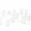 Vinklet glass 4 stk (brede), klare